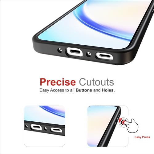 Image of Thermoplastic Polyurethane Case For Samsung Galaxy A55 5G,[Anti-Yellowing Technology] [Military Grade Drop Protection] Shockproof Case Slim Hybrid Phone Case -Carbon Black