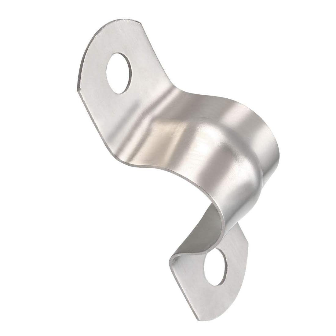 TA-VIGOR 4Pcs Rigid Pipe Straps, 100mm 2 Holes 304 Stainless Steel Tension Tube Clip Clamp, Heavy Duty Conduit Clamps For Pipe Tube Wire Fixing, Laying Plumbing, Electricity, Exhaust