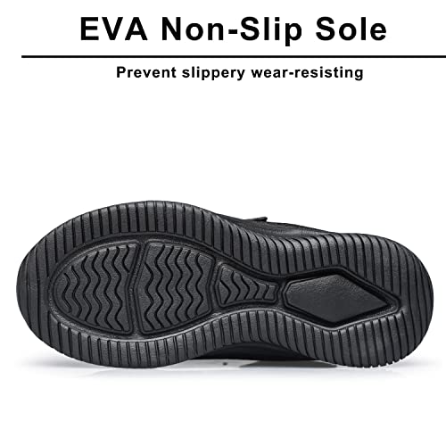 Bnv Boys Girls Sneakers Kids Shoes Unisex Lightweight Breathable Athletic Running Tennis Fitness Shoes Black Big Kid Size 2 thumb #5
