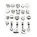 Produktbild Charm Collection-100 g Craft Supplies Charms Anhänger zum Basteln, Schmuck DIY Findings Basteln Zubehör für DIY Halskette Armband Heart Beads