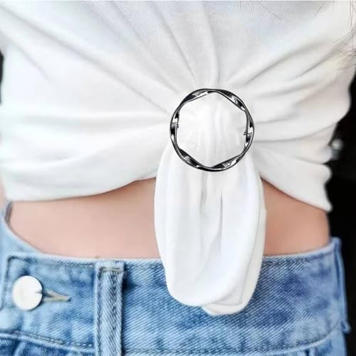HUTRADE 6 Stück Damen Metall T Shirt Clip - Hochwertige Brosche für Kleidung - Einfache und Praktische Schnallen - Das Perfekte Geschenk - Vielseitige Brosche für Damen