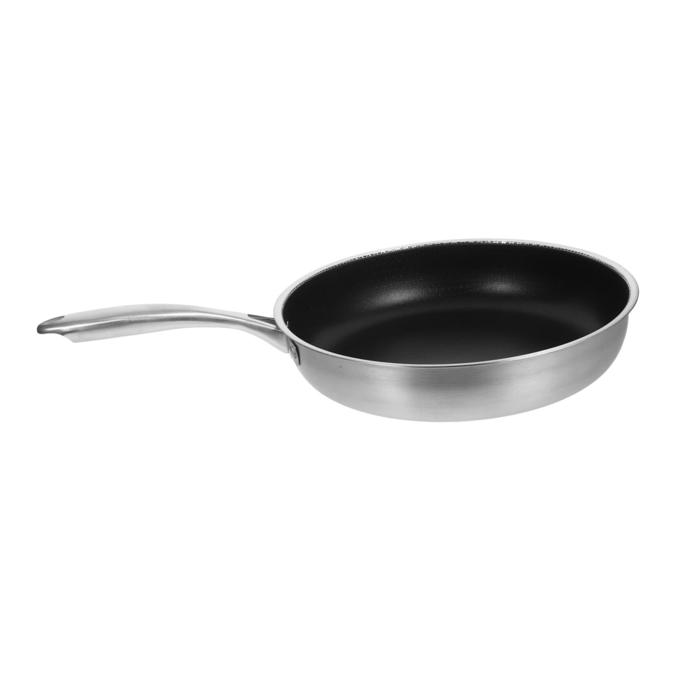 BESPORTBLE Padella in Acciaio Inox 28 CM Manico Ergonomico e Struttura a Nido d'Ape per Uso Quotidiano in Cucina Gas, Elettrica e Induzione