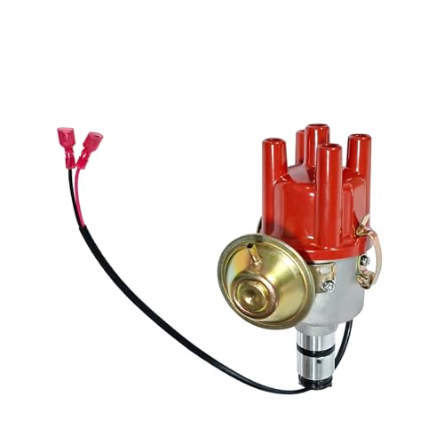 Image of 034 Vacuum Advance Electronic Distributor Red | Fits for VW Bug Bus Ghia Beetle Fastback Karmann Transporter 0231170034EL, 0231170034