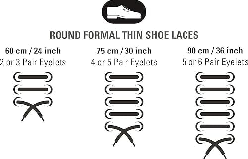 Image of SHOESHINE Formal Round Shoelace Waxed Cotton Thin Shoe Laces - 3 Pair