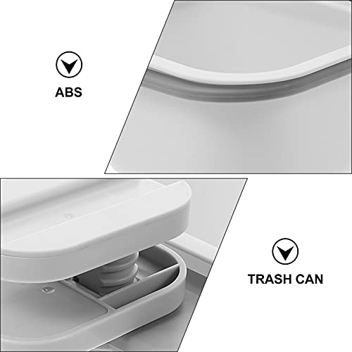 Mini caneca de basura para escritorio pequeña blanca miniatura 5