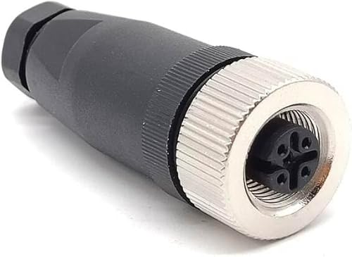 Conector M12 4 Pin Femle A Código Recto Tornillo-Junta Sin Blindaje para 22AWG 0.34mm Cable
