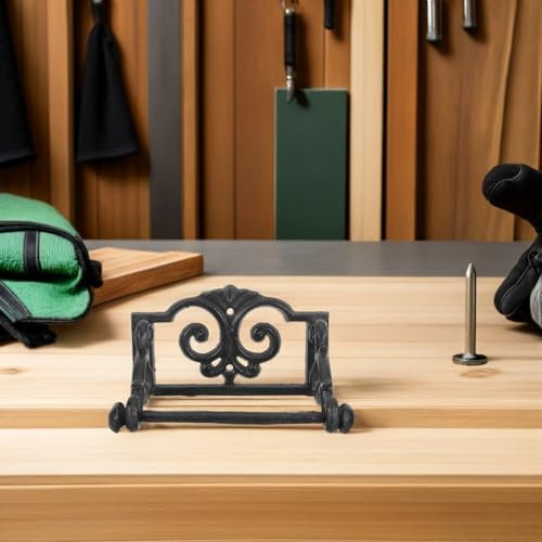 Portarrollos de hierro forjado para baño con montaje en pared 8