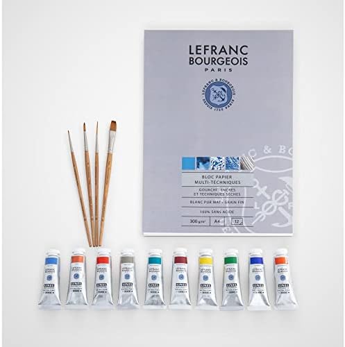 Lefranc & Bourgeois Gouache Paint, Zinc White, 60ml Tube-Gouachefarbe