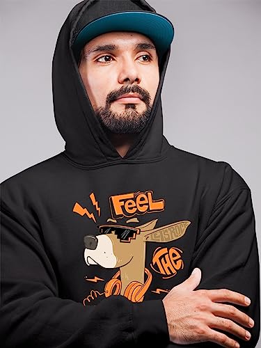 Sweat musique pour vos soirées deejay le pull noir OM3 confortable - 2