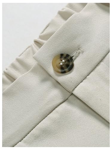 Floerns Men's Pleated Dress Pants Business Straight Leg Casual Pants with Pocket3