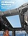 JOYTUTUS Waterproof Sun Shade Top Compatible with Wrangler JKU 4 Door 2007-2018, Canvas Roof Top Cover Wrangler JK Sunshade Blocks Rain, UV, Wind, Noise