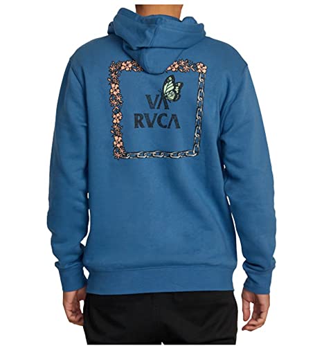RVCA Mens Regular Fit Hoodie - Food Chain Hoodie (Cool Blue, Medium)2