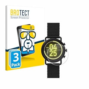 BROTECT Schutzglas für Skagen Smartwatch Falster 3 (3 Stück) Schutzfolie Panzer Folie Glas Displayschutz [Kratzfest 9H, Anti-Fingerprint]