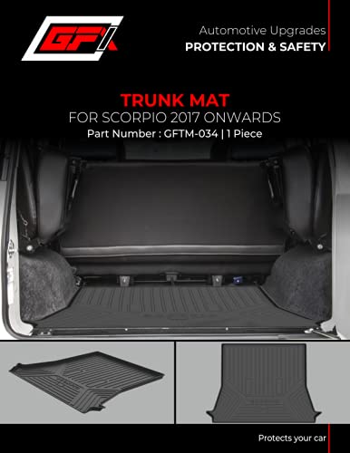 Image of GFX Luxury 3D car Trunk Mat /Boot Dicky Mats Waterproof and Antiskid Compatible with Mahindra Scorpio /Scorpio Classic 2014 Onward (Automatic /Manual)