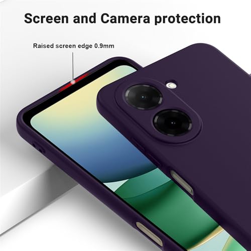 Image of Back Cover for Poco C71 4G / Mi Redmi A5 4G | Full Camera Protection | Premium Liquid Silicon Case | Flexible Bumper Case for Poco C71 4G / Mi Redmi A5 4G (Purple)