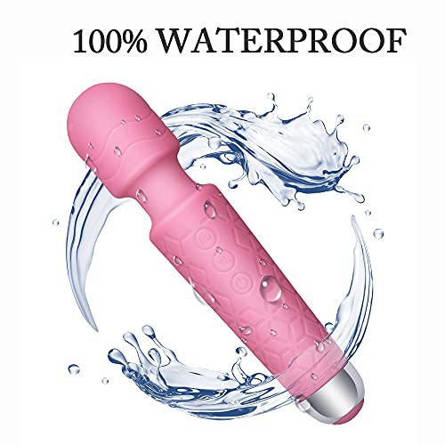 Personal Handheld Mini Vibrating Wand Massager Electric Waterproof Portable Magic Massage For Women Her(Pink) #TOP4