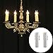 Chandelier Candle Sleeves, ECUDIS E12 Candle Socket Covers, 4 Inch Candelabra Base, Plastic Candle Covers Sleeves for Chandelier (12 Pcs, White)
