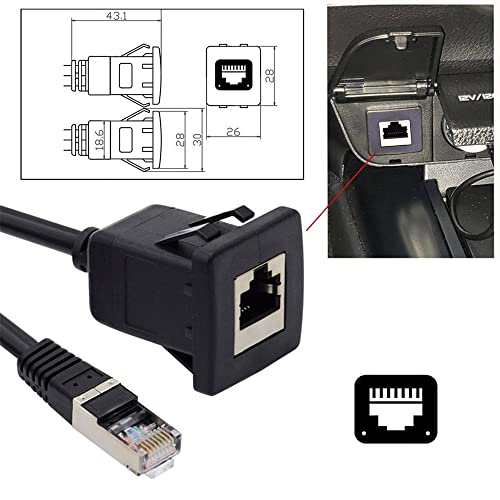 Cable de extensión LAN CAT6 RJ45 macho a hembra 100 cm miniatura 5