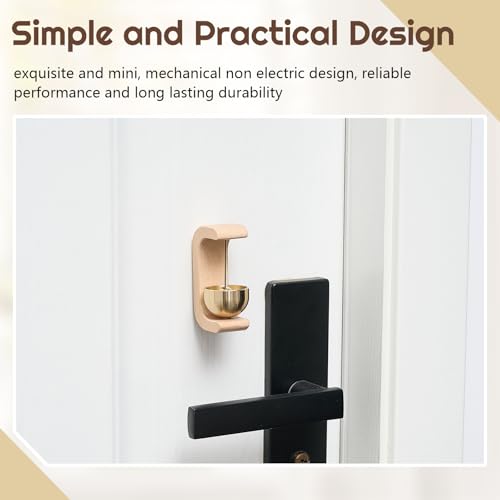 image for Zonon 2 Pcs Magnetic Wooden Wind Chime Doorbell Decoration Shopkeepers