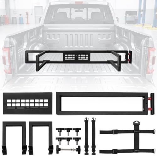 SerBeggor Truck Bed Divider, Cargo Organizer Panel Compatible with 2015-2026 Ford F150 Accessories, Aluminum Alloy Luggage Divider Cargo Manager
