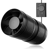 Hon&Guan Ventilador de conducto en línea mejorado de 4 pulgadas con controlador de velocidad continuo, 130 CFM, 6 W de baja potencia, ventilador de ventilación de bajo ruido para tiendas de campaña