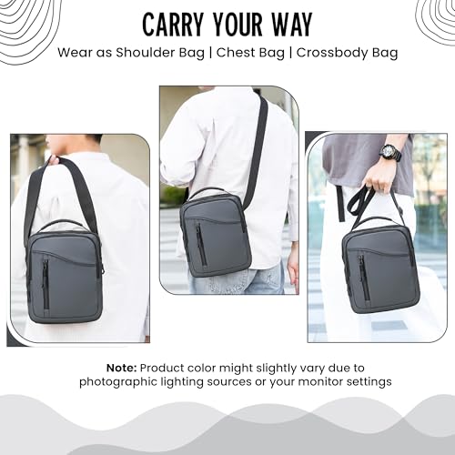 Image of CARRY TRIP Men Sling Bag with 1 Large & 1 Small Compartment, 2 Pockets, Water Resistant Crossbody Travel Bag -Chest Shoulder Side Bag for Travelling, Daily Use - Compact, Lightweight & Durable