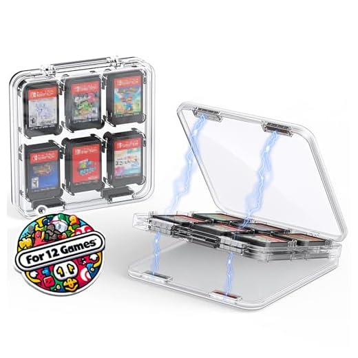 MatoSan Switch Game Case Custodia Trasparente per Switch Giochi, Switch Games Organizer con Chiusura Magnetica, per 12 Switch Carte, Elegante Switch Giochi, trasparente, Conservazione per giochi