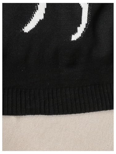 Image of BEAUDRM Girl's Bow Sweater Crew Neck Cute Sweaters Long Sleeve Knit Pullovers Sweater