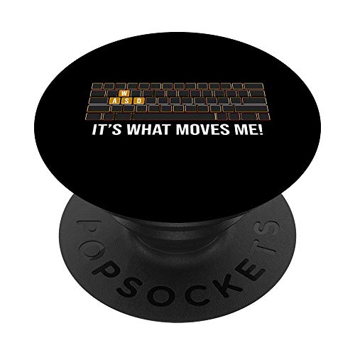 Cool WASD PC Gamer keyboard - Funny Its what Moves Me Gaming PopSockets PopGrip Intercambiable