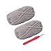 Knitting Yarn Fabric Cloth T-Shirt Yarn Carpet Yarn for Hand DIY Bag Blanket Cushion Crocheting Projects, Pack of 2 Skeins, 3.5 Ounce x 2, 35 Yard x 2, One Crochet Hook (Grey)