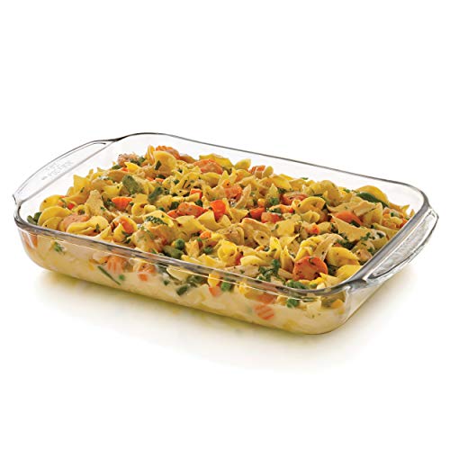 Libbey Baker's Basics Glass Casserole Baking Dish, 9-inch by 13-inch
