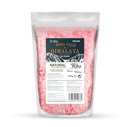 Himalaya Salz Grob, Rosa. 100% Natürlich, BIO, Ohne Zusatzstoffe, Unraffiniert. Grobes Salz Mit Hohem Gehalt An Spurenelementen. Zum Würzen Und Verfeinern. Ursprung: Pakistan.