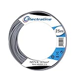 25 mt electroline 15062 - Cable N07V-K - 1X1 Mm. - 25 Mt - Gris