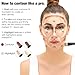 Contour Stick, 2Pcs Dual-Ended Highlighter Makeup Pen & Contouring Stick for Face Shaping, Long Lasting Waterproof Cream Bronzer & Highlight Sticks Make Up Kit for All Skin Tones (01# + 04#)
