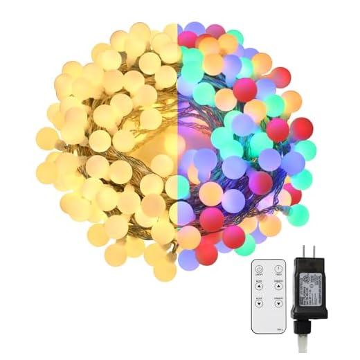 Guirlande Lumineuse, YINUO LIGHT 15M 100 Ampoules - Guirlande lumineuse LED à Piles Petites Boules Blanc Chaud Décoration Romantique pour la décoration Extérieure/Intérieure Fête Noël Mariage Soirée
