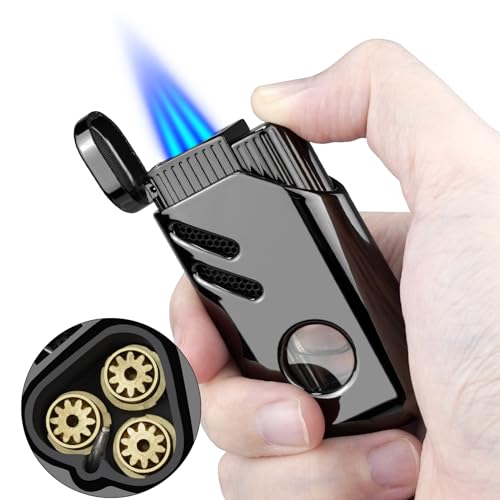 Pack de 2 Encendedores Antorcha Triple Llama Butano Recargable miniatura 5