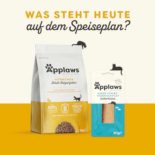 Applaws Premium Natural Katzenfutter Nass, Huhn mit Wildreis in Brühe 70g Portionsbeutel (12x70g )