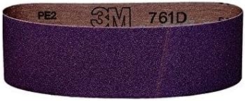 3M 81403 3-Inch by 21-Inch Purple Regalite Resin Bond 120 Grit Cloth Sanding Belt, Pack of 5