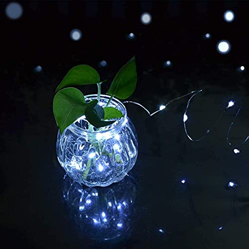 Image of Desidiya Indoor /Outdoor Copper Fairy String Decoration Lights with USB Cable (10 Meters-White)
