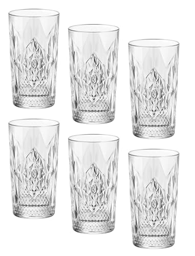 Bormioli Rocco 666219 Stone Lot de 6 verres à long drink 49 cl Transparent