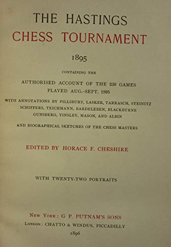 The Hastings Chess Tournament 1895 B0087W2MNQ Book Cover