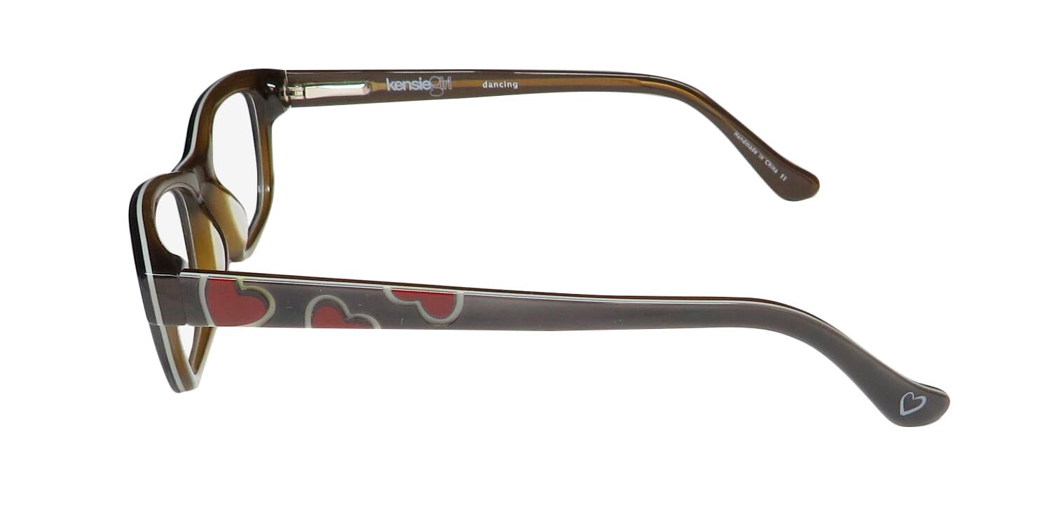 kensie Dancing For Kids Girls Unique Color Pattern Modern Eyeglass Frame/Occhiali [46-18-125, nero], nero, 46-18-125