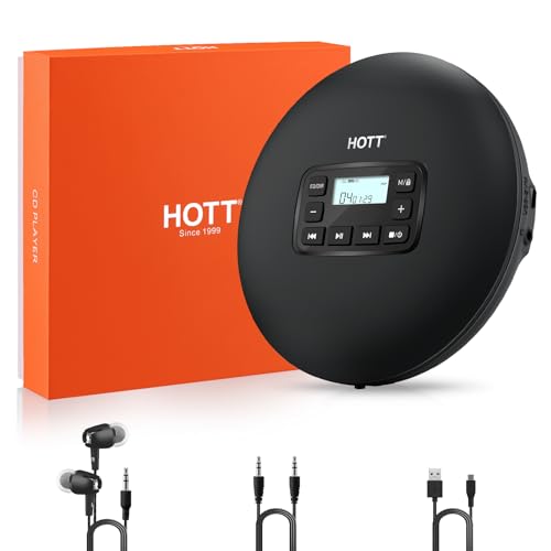 Amazon.co.jp: HOTT ポータブル CDプレーヤー コンパクト