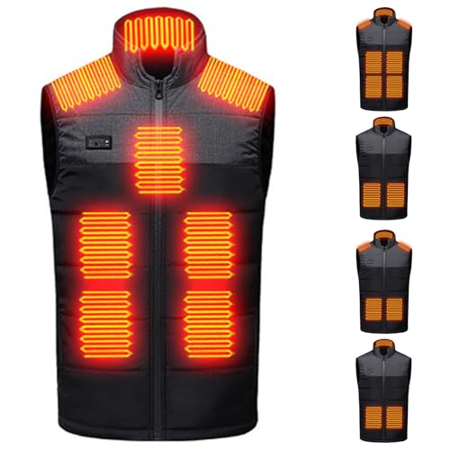 Heated Vest for Women Men USB Electric Heated Jacket Lightweight Quilted Heating Jacket Coat Warming Coat Outerwear