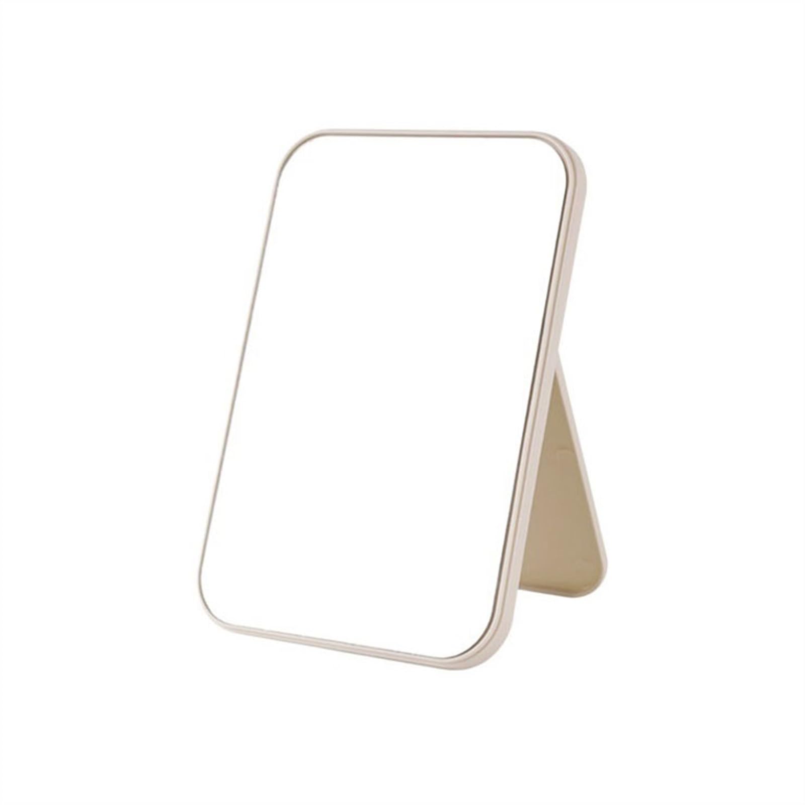 KFGISD, Dormitory Students Carry Portable Folding Mirror Home Makeup Mirror Tabletop Cosmetic Mirror,Tabletop Mirror(Beige)