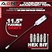 ABN Carburetor Adjustment Tool – Flexible Shaft Screwdriver with 5 Hex Bit Double D Sockets for GM and Chrysler Vehicles (11.5