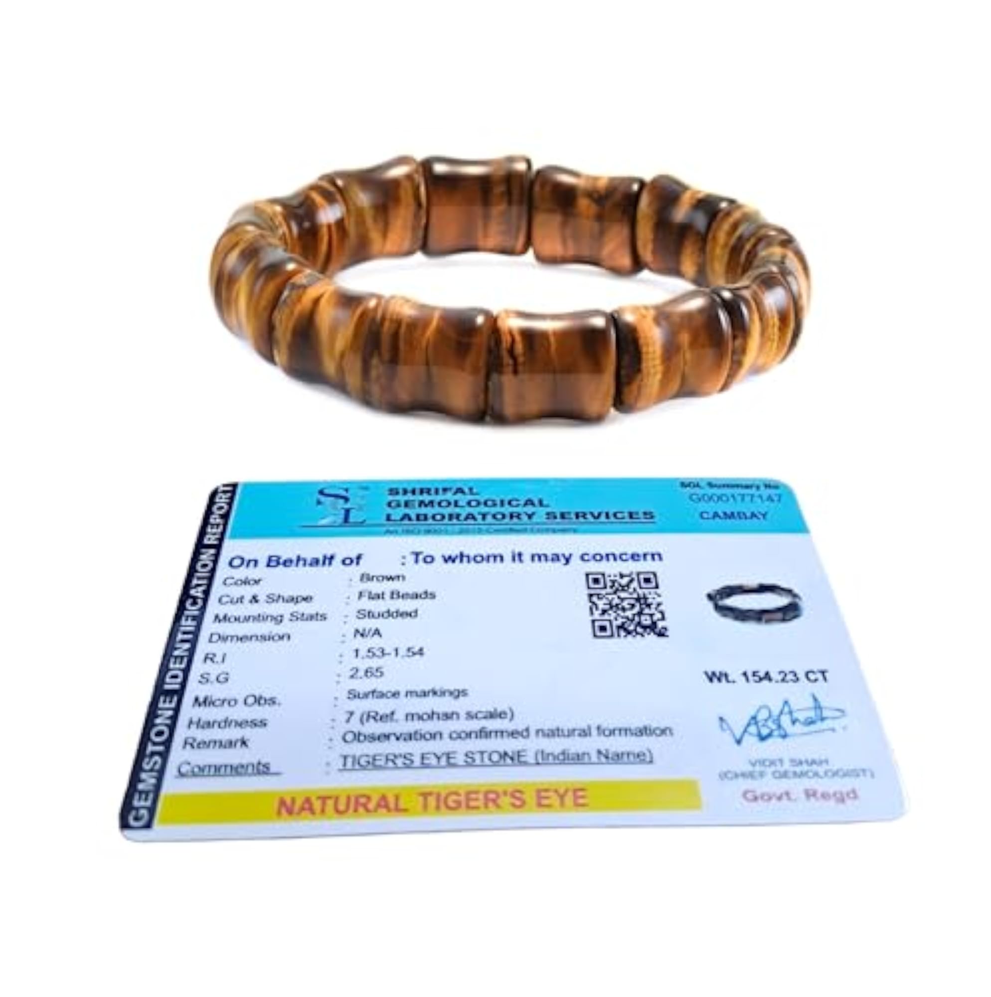 Natural Tiger Eye Crystal Flat Faceted Bracelet