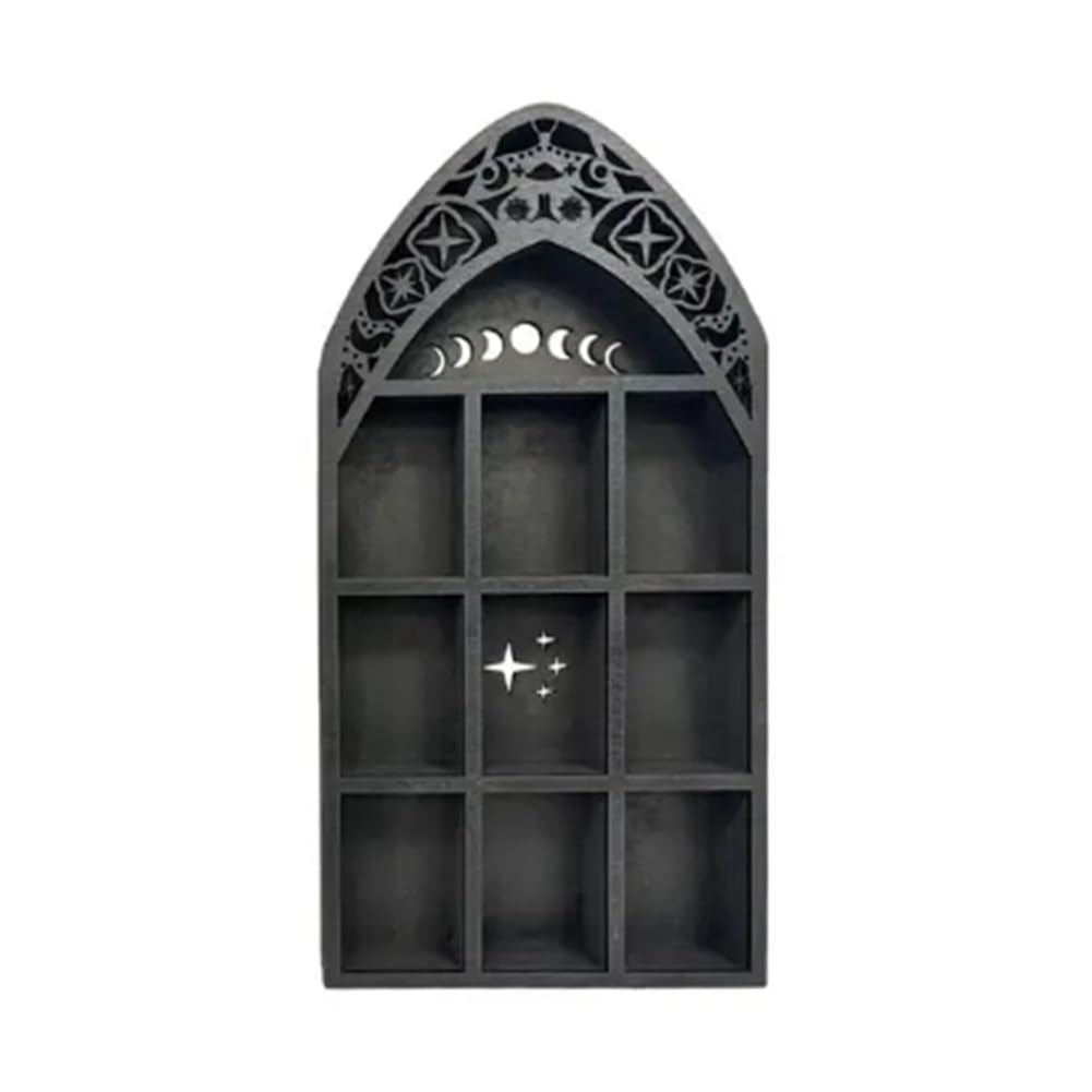 Tskcvy Wall Wooden Shelf Crystal Display Shelf Trinket Shelf Books Shelf Makeup Shelf Vase Pottery Storage Rack A
