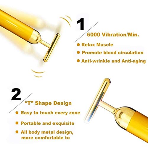 Massage du visage 24K anti-rides et fermeté pour éliminer l'œdème des yeux - 5
