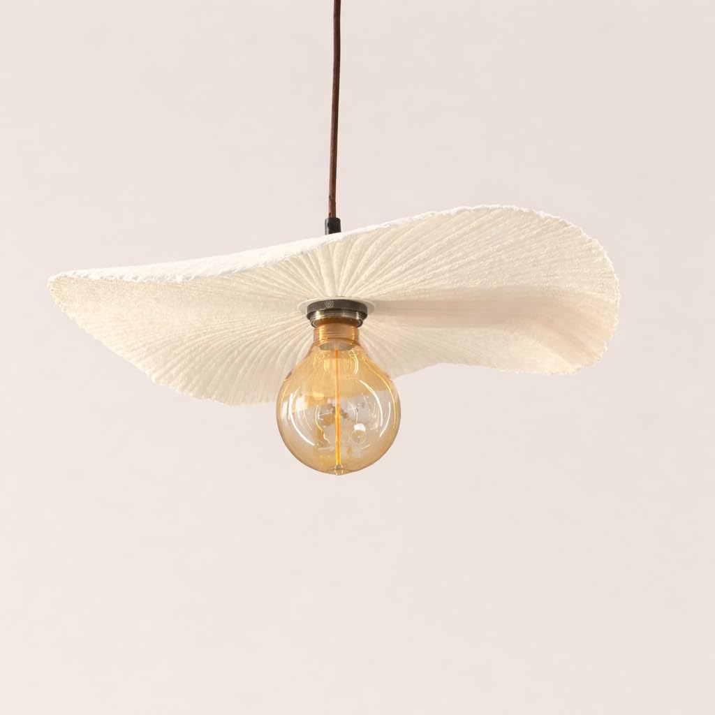 CGC Lighting Indoor Ceiling lamp Shade Curved Design Paper Easy fit Non Electrical (Tallulah Large 45cm)